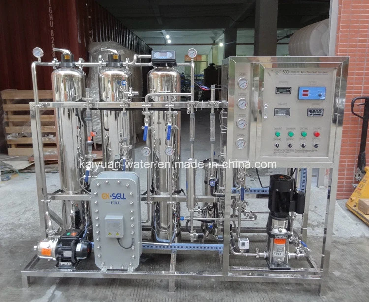 500 Liter Per Hour Electrodeionization EDI Demineralized Deionized Water Purification System for Surface Cleaning, Industrial Boiler