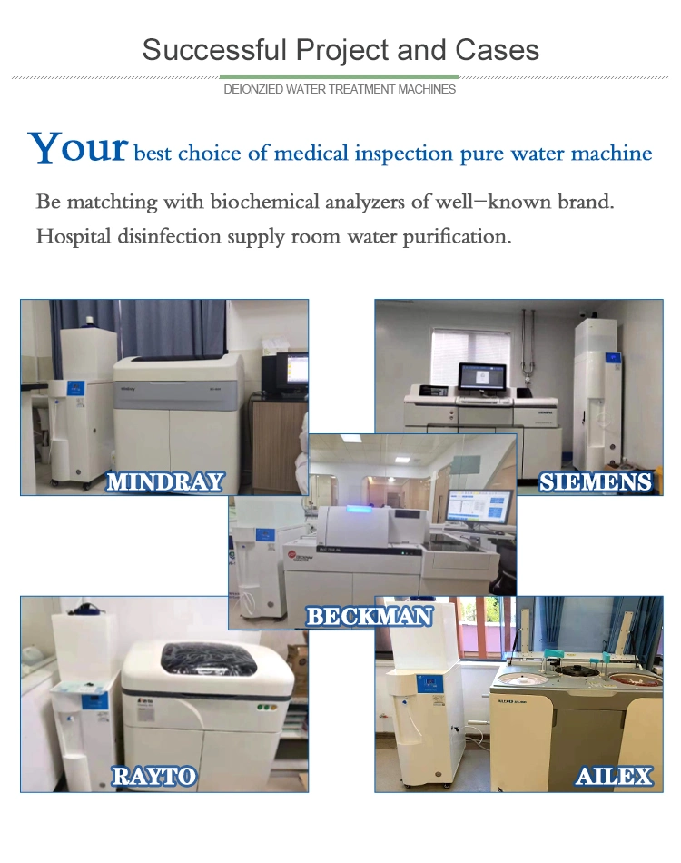 Electrodeionization EDI Water Treatment Ion Exchange RO Water Purification System for Hospital and Lab