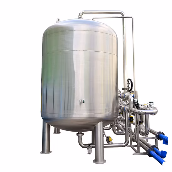Industrial Water Filter 50cubic Meter Per Hour Quartz Sand Activated Carbon Filter Is Used in Beverage Factory